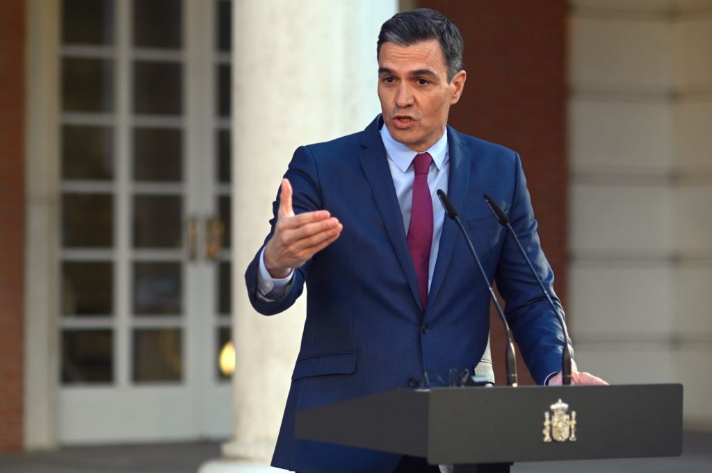 Le Premier ministre espagnol Pedro Sanchez à Madrid le 17 janvier 2022