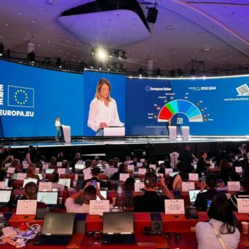 Un millier de journalistes étaient présents dimanche 9 juin au Parlement européen à Bruxelles pour suivre l’annonce des résultats au niveau européen - Crédits : Hugo Palacin / Toute l’Europe Un millier de journalistes étaient présents dimanche 9 juin au Parlement européen à Bruxelles pour suivre l’annonce des résultats au niveau européen - Crédits : Hugo Palacin / Toute l’Europe