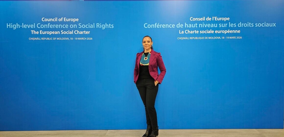 Sabrina Cajoly à la conférence ministérielle de Chisinau, Moldavie, « pour exiger le respect des droits humains dans les territoires dits d’Outre-mer » le 18 mars 2026. Photo : FB Sabrina Cajoly