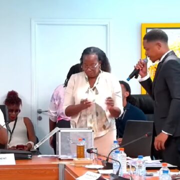 Jeudi 16 avril, les élus communautaires de Cap excellence se sont réunis en séance d'installation. Éric Jalton, maire des Abymes, a été reconduit à la tête de l'intercommunalité. Photo : capture écran vidéo Cap excellence.