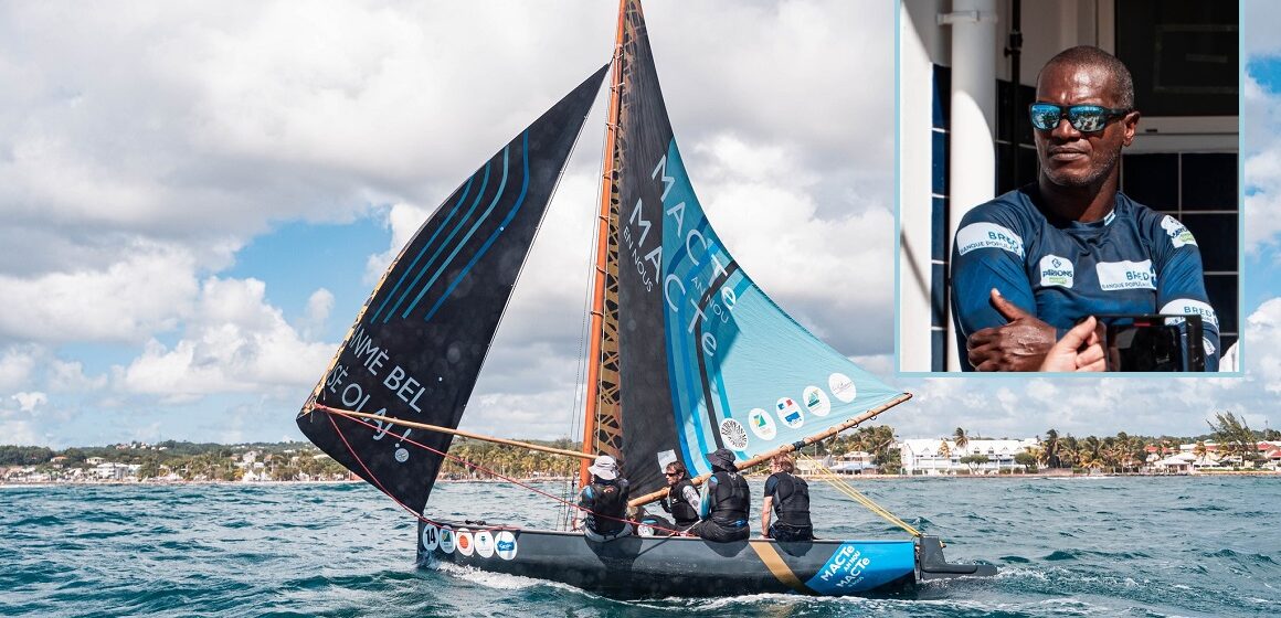 Novembre 2022. 1ère édition du Trophée des Saintoises, Route du Rhum - Destination Guadeloupe. Photomontage embarcation Macte an nou, en médaillon Carl Chipotel, président de l’Anasa. Novembre 2022. 1ère édition du Trophée des Saintoises, Route du Rhum - Destination Guadeloupe. Photomontage embarcation Macte an nou, en médaillon Carl Chipotel, président de l’Anasa.