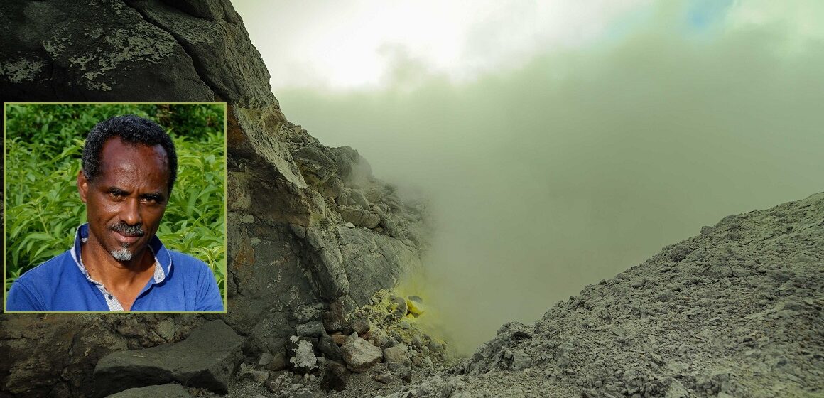 Photomontage Henry Joseph / La Soufrière – Guadeloupe Photo: Witt BNP Sipa