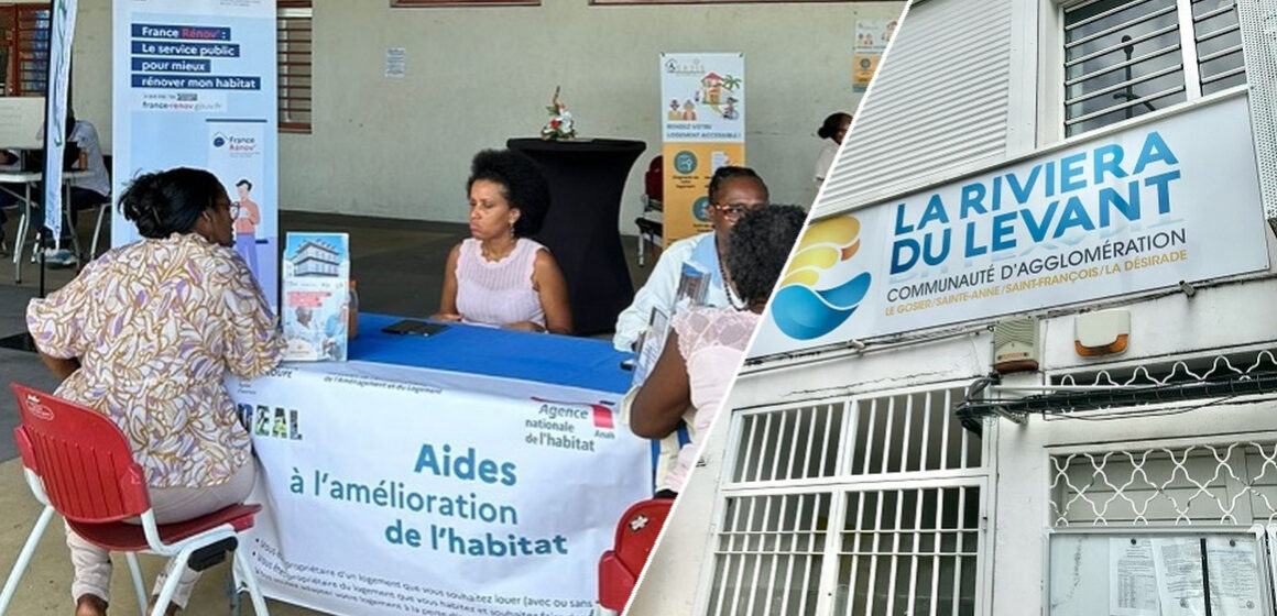 Photomontage information sur l'habitat en Guadeloupe. Crédit : LCG DR