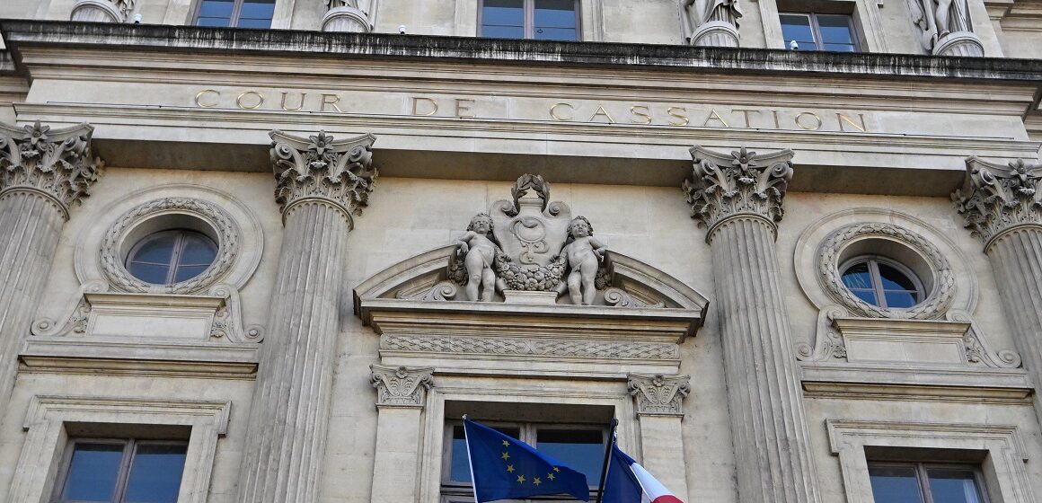 Façade du bâtiment qui abrite la Cour de cassation, plus haute juridiction de l'ordre judiciaire français, à Paris. Photo : Mourad Allili / Sipa